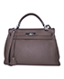 Kelly 32 Veau Togo Leather in Etoupe, front view